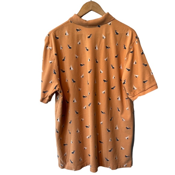 Brooks Brothers original fit sailboat and whale print Polo shirt size Large - Picture 2 of 3